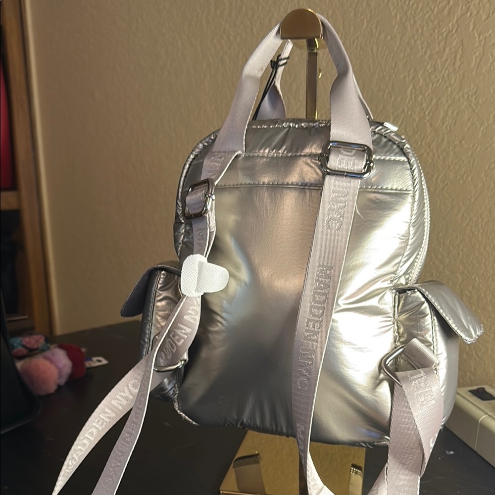 Steve Madden Silver Mini Backpack - Picture 2 of 2